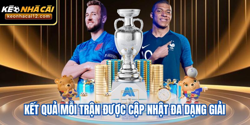 Kết quả mỗi trận được cập nhật đa dạng giải